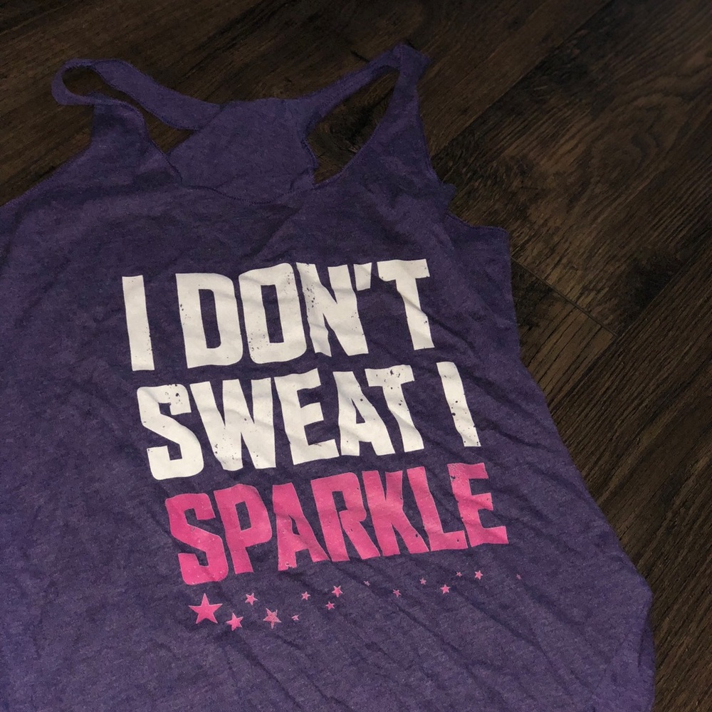 I don’t sweat I sparkle racerback tank